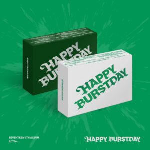 SEVENTEEN 5th Album HAPPY BURSTDAY Kit Version official K-pop album packaging in green and white boxes