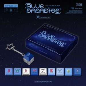 ZEROBASEONE 5th Mini Album BLUE PARADISE Key Cap Version official K-pop album with photobook, photo cards, key ring, and key caps